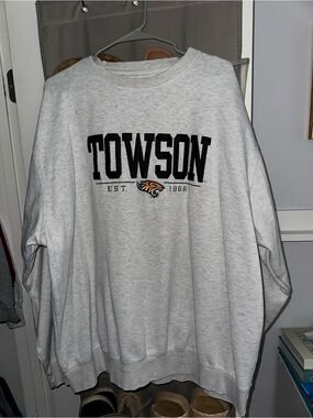 Blue 84 Gray Towson Crewneck Sweatshirt with Tiger Accent